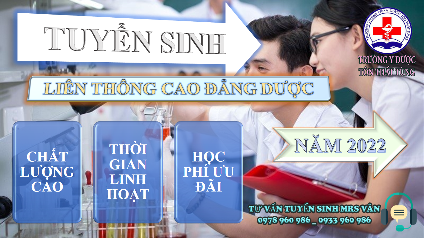 Tuyển sinh lớp liên thông cao đẳng dược chính quy năm 2022.