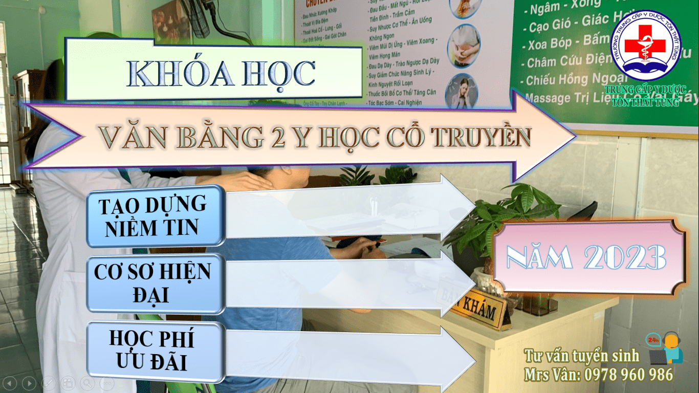 Học văn bằng 2 y học cổ truyền tại Trường trung cấp y dược Tôn Thất Tùng