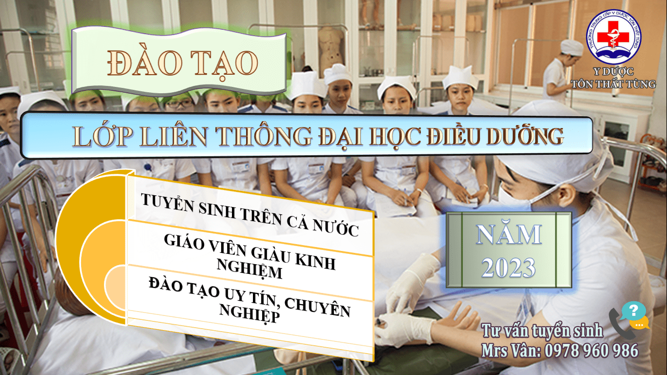 Học liên thông đại học điều dưỡng ngay hôm nay tại Trường trung cấp y dược Tôn Thất Tùng