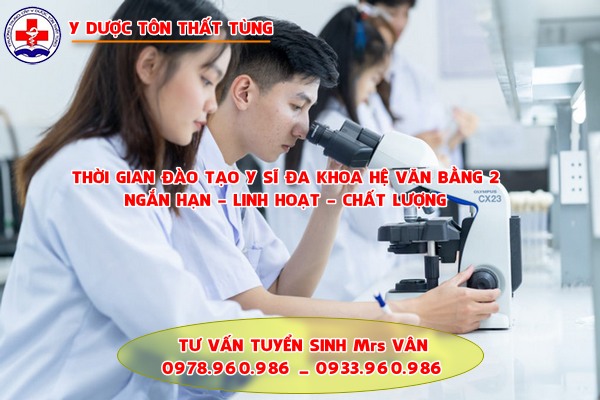 Thời gian đào tạo văn bằng 2 y sĩ học online