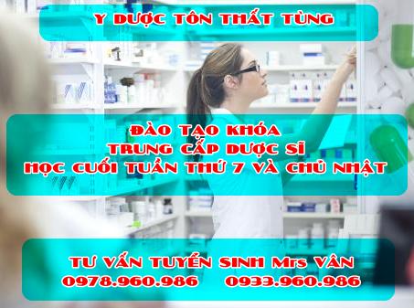 Khóa trung cấp dược sĩ học thứ 7 chủ nhật